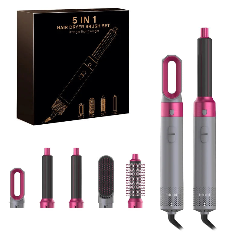 5-in-1 Ionic Hair Styler with High-Speed Dryer, Hot Brush & Professional Straightening
